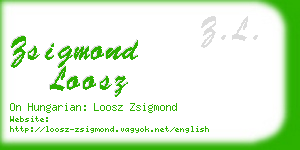 zsigmond loosz business card